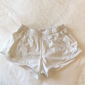 White lululemon Hotty Hot shorts 2.5